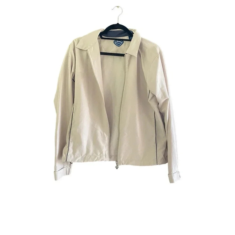 Callaway Golf Sport Women's Cream Long Sleeve Full Zipped Jacket Size L